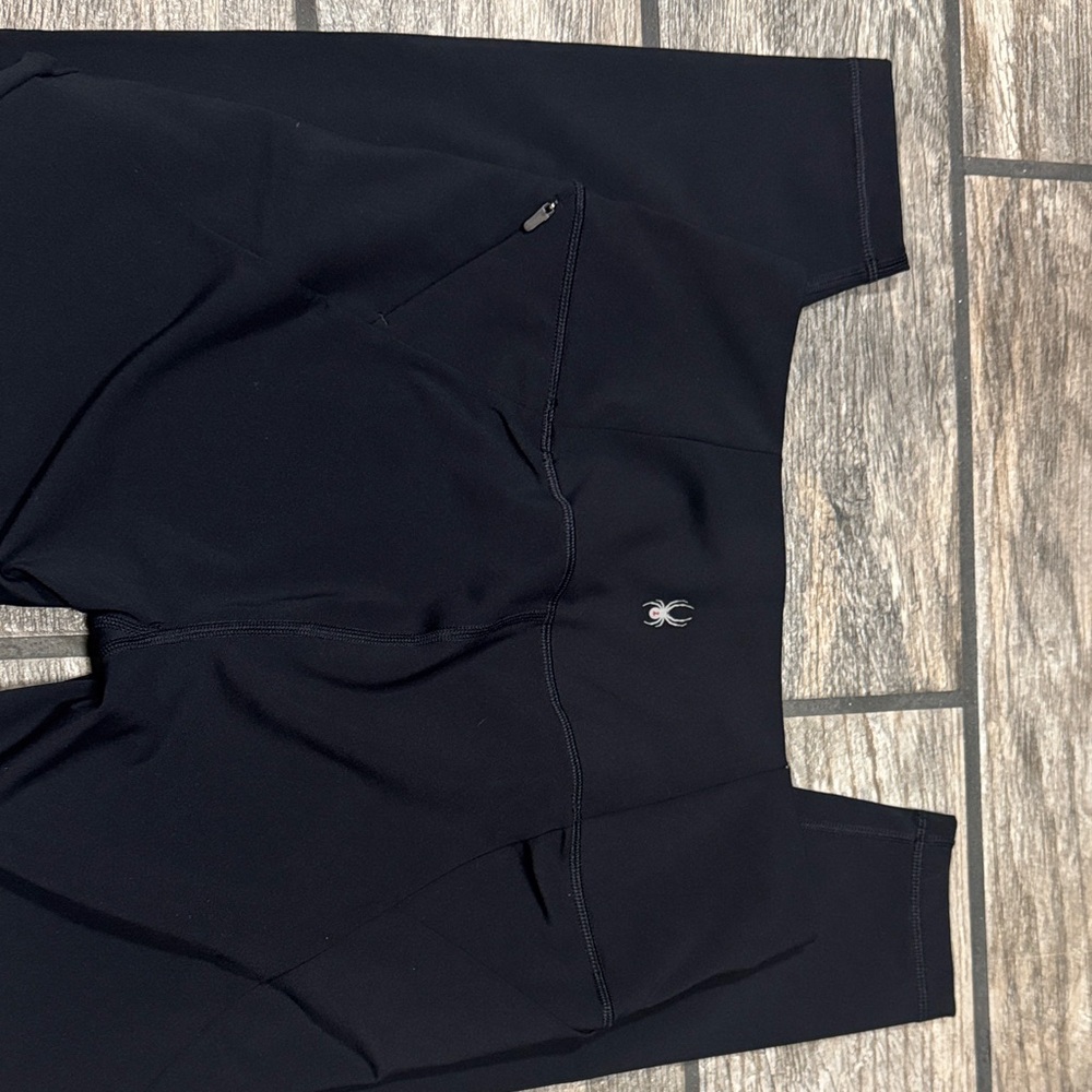 Spyder active fleece lined size M High-Waist Black Leggings - Picture 2 of 10